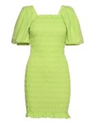 Rikka Plain Dress Kort Kjole Green A-View