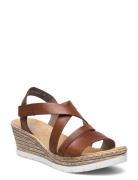 61937-24 Sko Wedge Brown Rieker