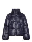 Glossy Puffer Jacket Fôret Jakke Navy Tommy Hilfiger