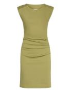 India Round-Neck Dress Kort Kjole Green Kaffe