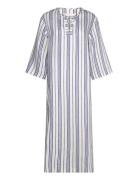 Samos Dress Terrace Stripe Maxikjole Festkjole Blue Naja Lauf