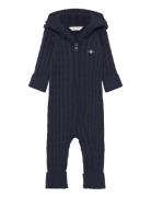 Shield Cotton Cable Piece Jumpsuit Navy GANT