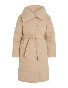 Visulitana L/S New Padded Coat/Pb Fôret Jakke Beige Vila