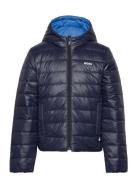 Reversible Puffer Jacket Fôret Jakke Navy BOSS