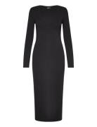 Maxi Rib Dress Maxikjole Festkjole Black Gina Tricot