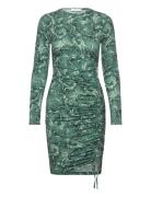 Viscose Dress Kort Kjole Green Rosemunde