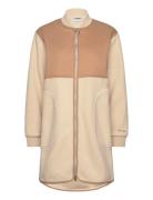 Long Pile Jkt Fôret Kåpe Beige Tretorn