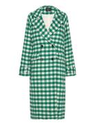 Coat Harper Check Outerwear Coats Winter Coats Green Lindex