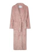 Long Fleece Robe Morgenkåpe Pink Rosemunde