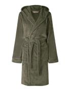 Fleece Robe Morgenkåpe Green Rosemunde