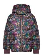 Puffer Jacket Aop Rec. Fôret Jakke Multi/patterned Mikk-line