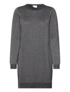 Visanja L/S Glitter Knit Dress /B Kort Kjole Black Vila