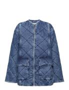 Dnm Lw Padded Quilt Jacket Jane Dongerijakke Denimjakke Blue Tommy Hil...