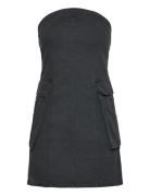 Strapless Slim Short Dress Kort Kjole Grey HAN Kjøbenhavn