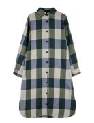 Plaid Check Shirt Dress Kort Kjole Blue Bobo Choses