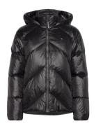 Chevron Lw Down Jacket Fôret Jakke Black Tommy Hilfiger