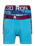 Cr7 Boys Trunk 2-Pack. Night & Underwear Underwear Underpants Blue CR7