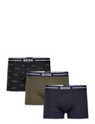 Trunk 3P Bold Design Boksershorts Khaki Green BOSS