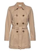 Onlvalerie Life Trenchcoat Otw Noos Trench Coat Kåpe Brown ONLY