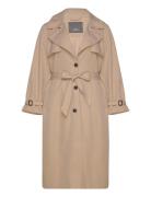 Carchloe Trenchcoat Single B.otw Trench Coat Kåpe Beige ONLY Carmakoma