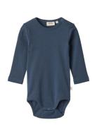 Body L/S Freddie Bodies Long-sleeved Navy Wheat