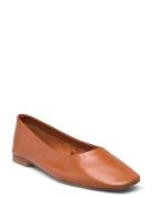 Leather Ballet Flats Ballerinasko Ballerinaer Brown Mango