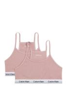 2Pk Racerback Bralette Night & Underwear Underwear Tops Pink Calvin Kl...