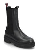 Monochromatic Chelsea Boot Shoes Chelsea Boots Black Tommy Hilfiger