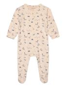 Romper Ls Pyjamas Sie Jumpsuit Beige Fixoni