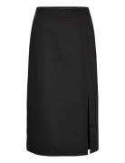 Annali Midi Skirt Knelangt Skjørt Black A-View