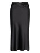 Nine Skirt Skirts Satin Skirts Black BUSNEL