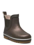 Short Winter Wellies - Glitter Vinterstøvletter Pull On Khaki Green Mi...