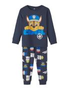 Nmmjabur Pawpatrol Nightset Noos Cplg Pyjamas Sett Navy Name It