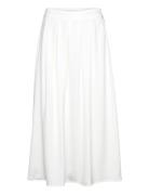 Visalini Midi Skirt/Br/Dc Knelangt Skjørt White Vila