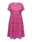 Carlux Life Ss Midi Dress Knelang Kjole Pink ONLY Carmakoma