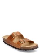 Sl Julien Leather Cognac Shoes Summer Shoes Sandals Brown Scholl