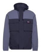 D1. Blocked Hooded Jacket Tynn Jakke Blue GANT