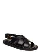 Sandals - Flat - Open Toe - Op Flate Sandaler Black ANGULUS