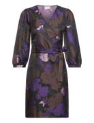 Kavictoria Wrap Dress Dresses Party Dresses Brown Kaffe