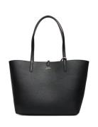 Faux-Leather Large Reversible Tote Bag Shopper Veske Black Lauren Ralp...