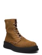 Th Everyday Core Suede Boot Støvletter Med Snøring Brown Tommy Hilfige...