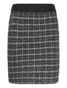 Viaudrey Check Knit Skirt /Ka Kort Skjørt Black Vila