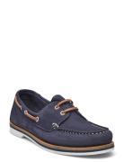 Women Lace-Up Mokasiner Lave Sko Navy Tamaris