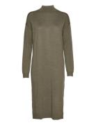 Wool Dress Knelang Kjole Khaki Green Rosemunde