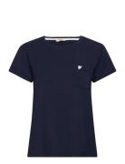 Softness T-Shirt Topp Navy Missya