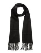 Lambswool Scarf Accessories Scarves Winter Scarves Black Lyle & Scott