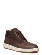 Waterproof Leather-Suede Sneaker Boot Høye Sneakers Brown Polo Ralph L...