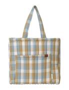 Qulited Tote Bag - Cottage Blue Checks Tote Veske Multi/patterned Fabe...