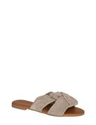 Pcvisana Suede Sandal Flate Sandaler Beige Pieces