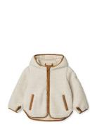 Mara Pile Jacket Outerwear Fleece Outerwear Fleece Jackets Cream Liewo...